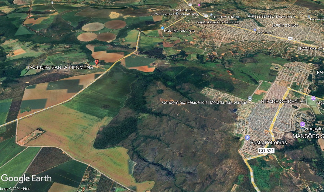 FAZENDA SANTA FILOMENA, COM ÁREA DE 1.738,99 HECTARES, CIDADE OCIDENTAL-GO