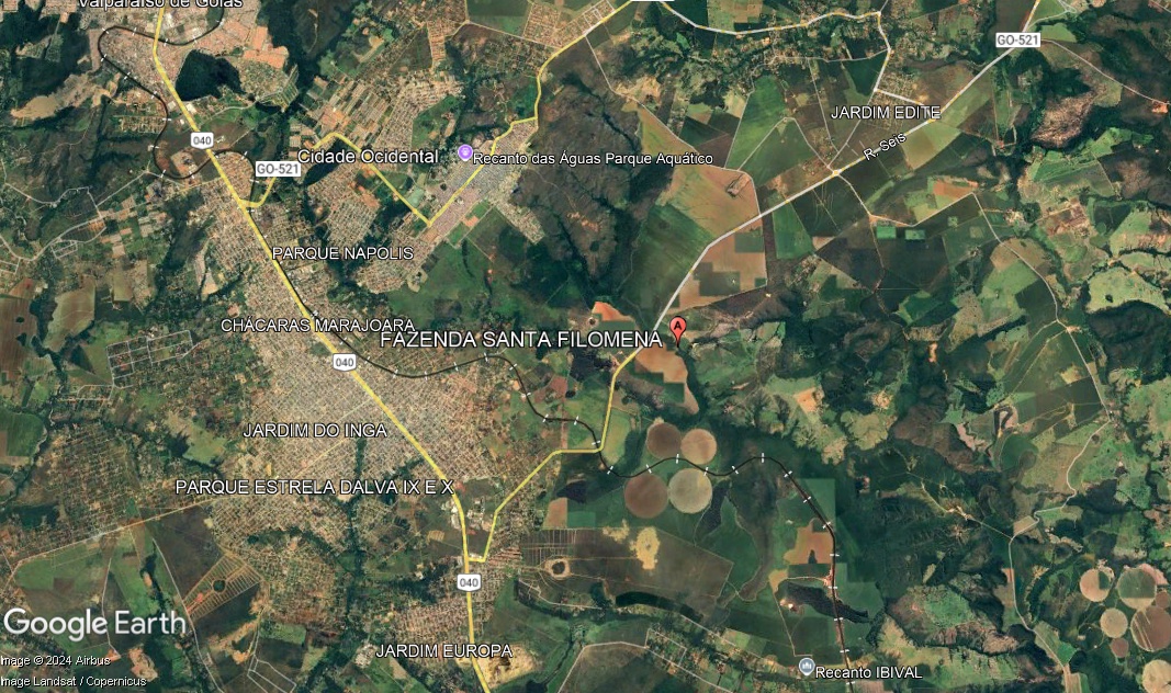 FAZENDA SANTA FILOMENA, COM ÁREA DE 1.738,99 HECTARES, CIDADE OCIDENTAL-GO